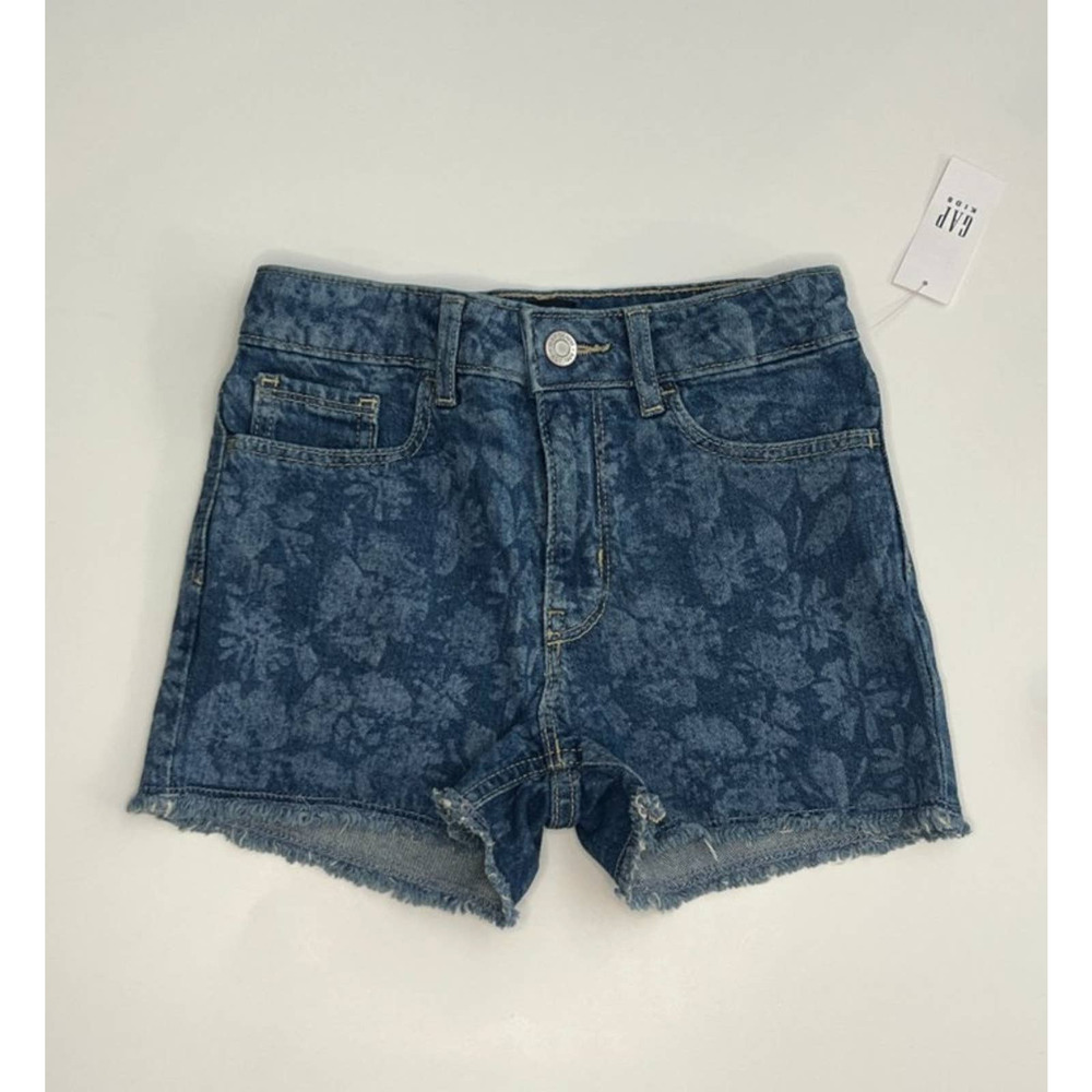 Gap Denim Short High Rise Adjustable Waist Sz 8 Medium Indigo Wash NWT